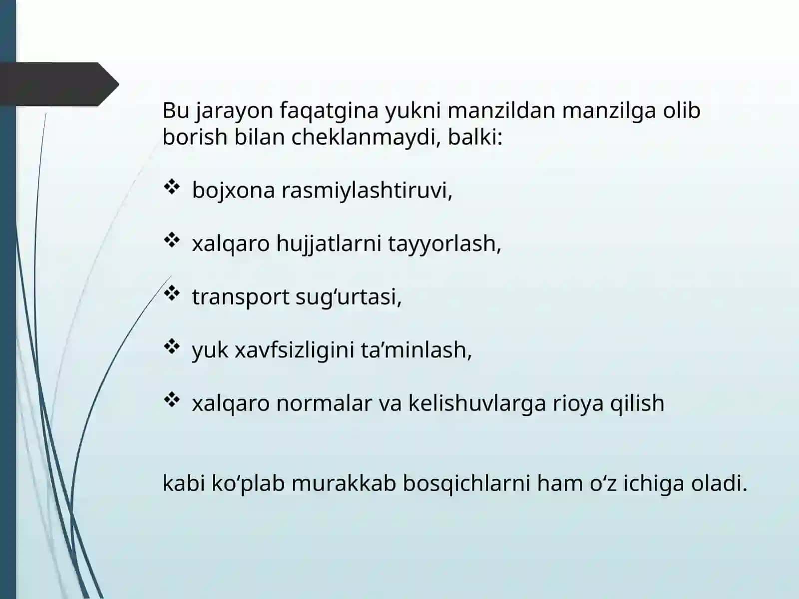 Xalqaro yuk tashuvlar 4