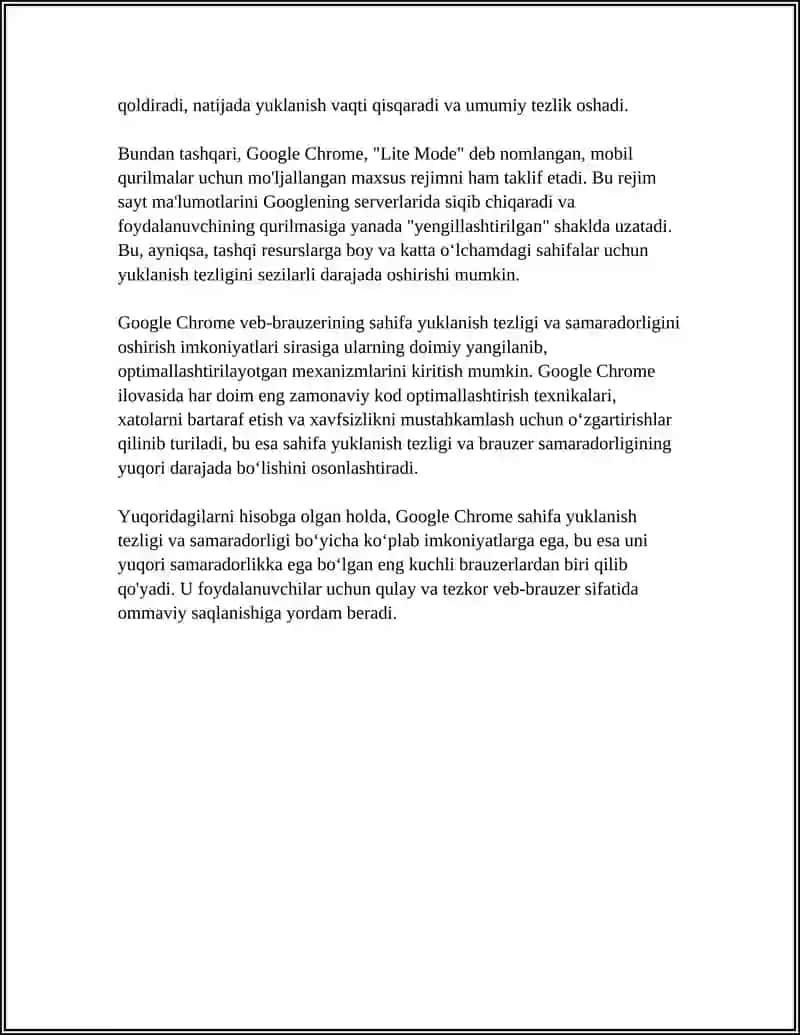 GOOGLE CHROME DASTURI IMKONIYATLARI 4