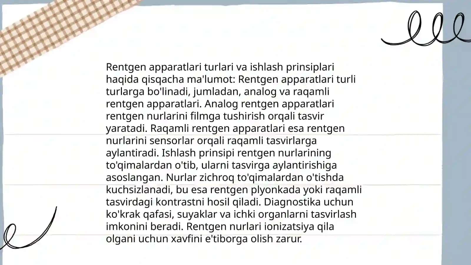 Rentgen nurlanishi. Rentgent nurlarini tibbiyotdagi ahamiyati 4