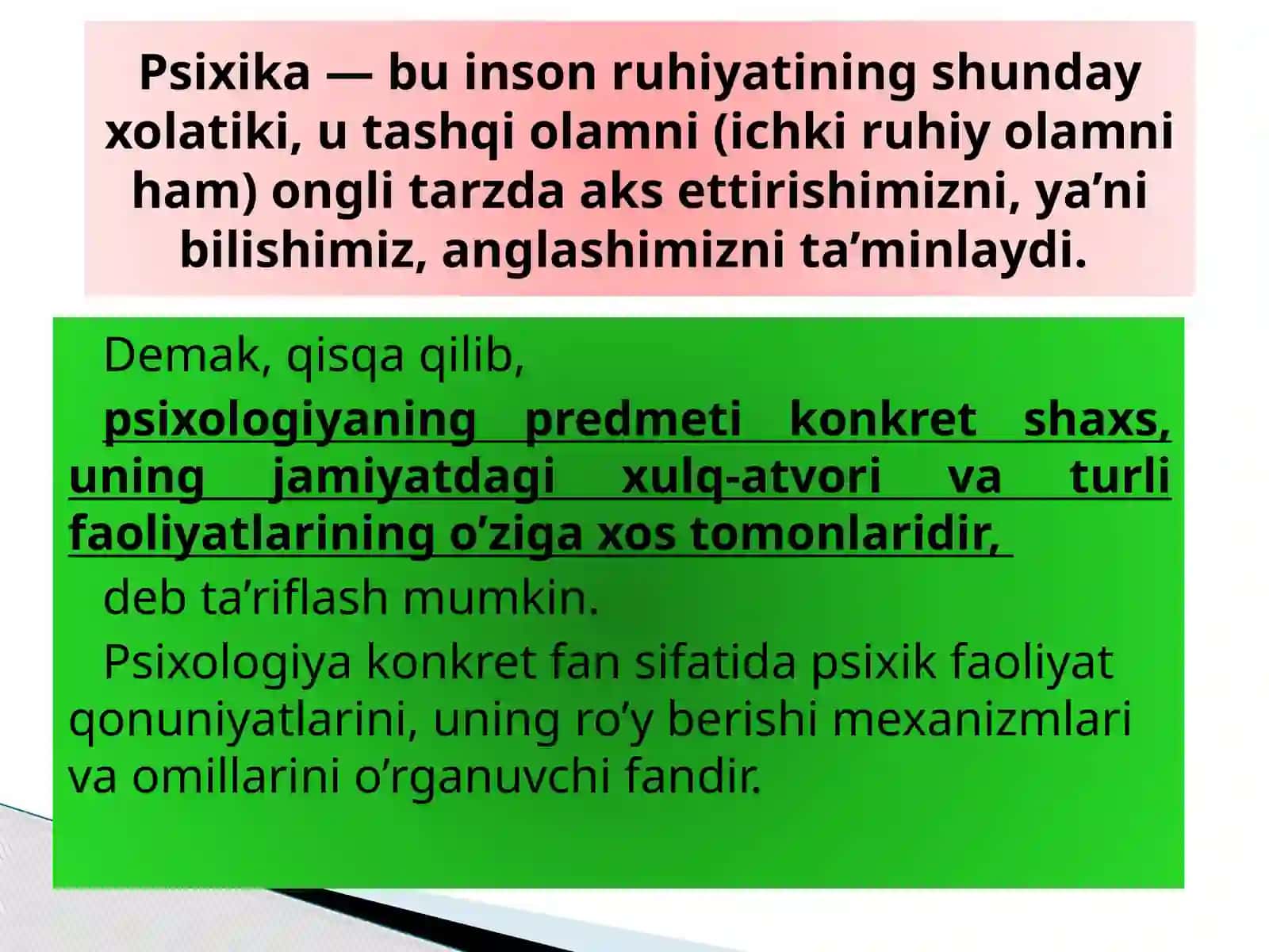 Umumiy Psixologiyaga Fanining Predmeti 4