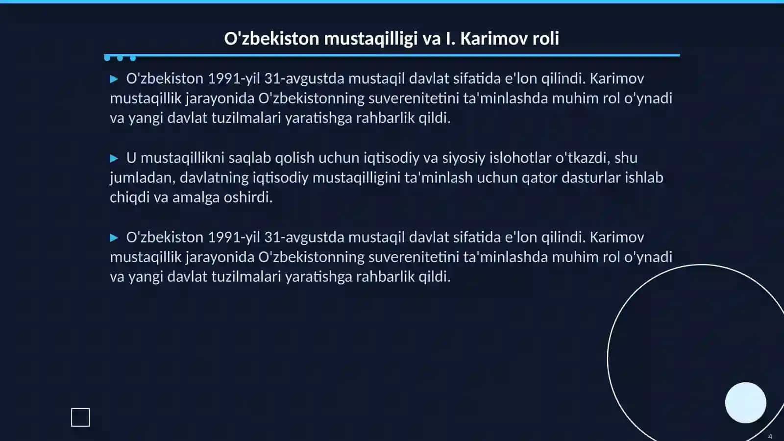 I. Karimov - O'zbekistonning birinchi prezidenti 4