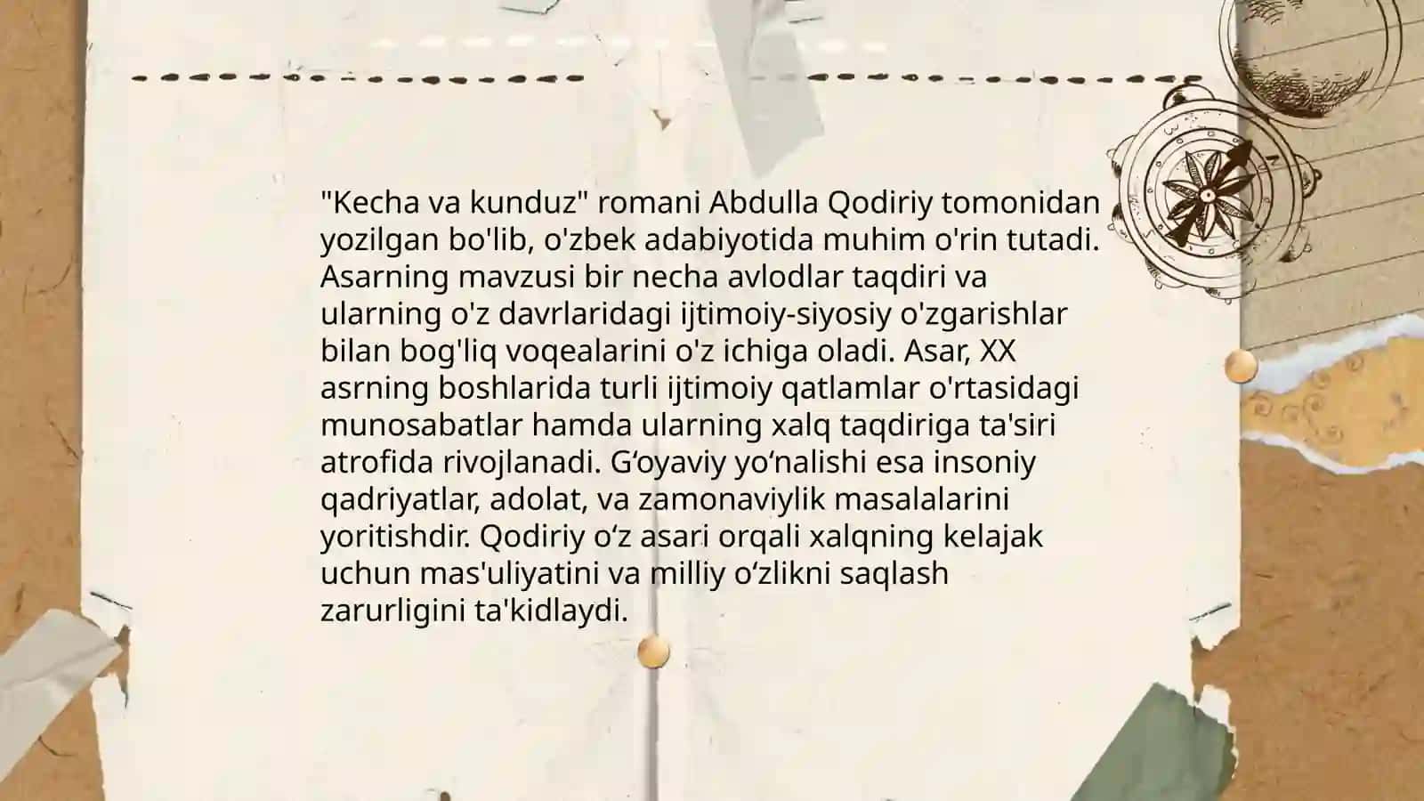 Abdulhamid Choʻlponning "Kecha va kunduz" romani tahlili 4