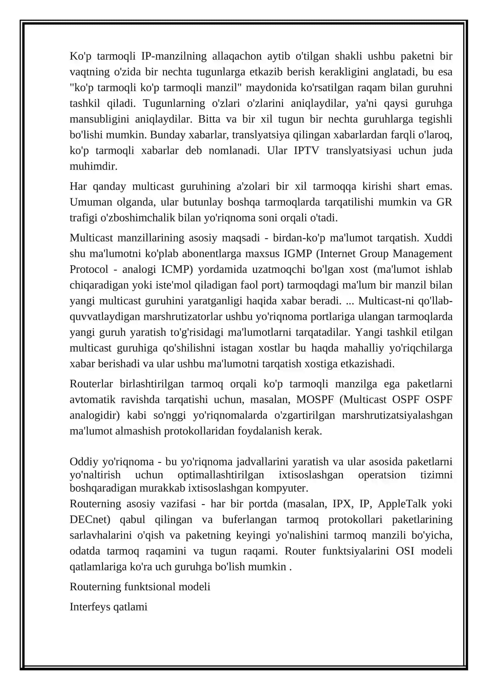 IP-ADRESLASHDA MASKALARDAN FOYDALANISH 4
