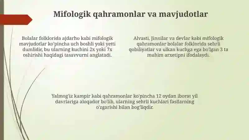 Bolalar folkloridagi mifologik elementlar 4