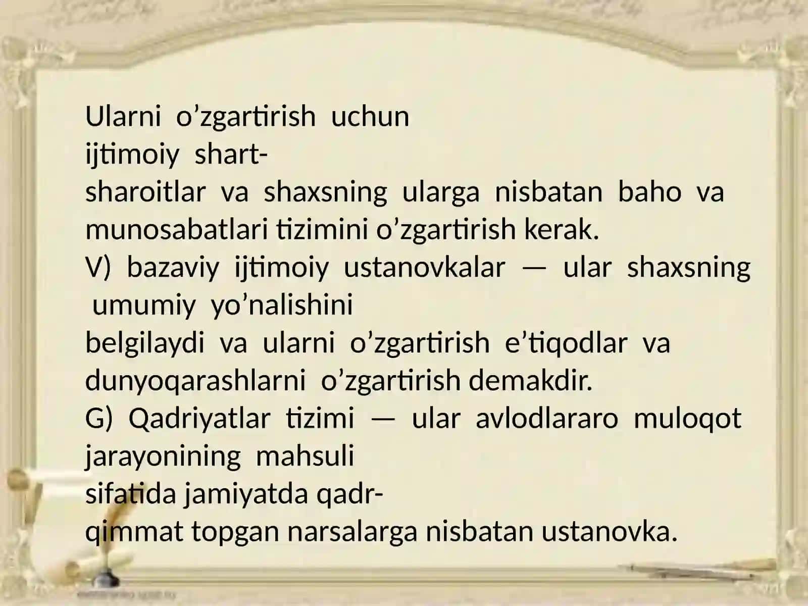 Shaxsning ijtimoiy ustanoq kalari 4