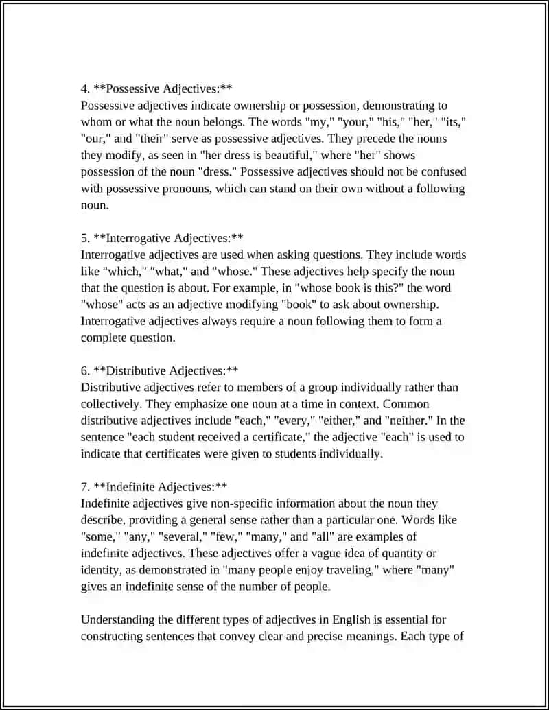ADJECTIVES AND ADVERB 4