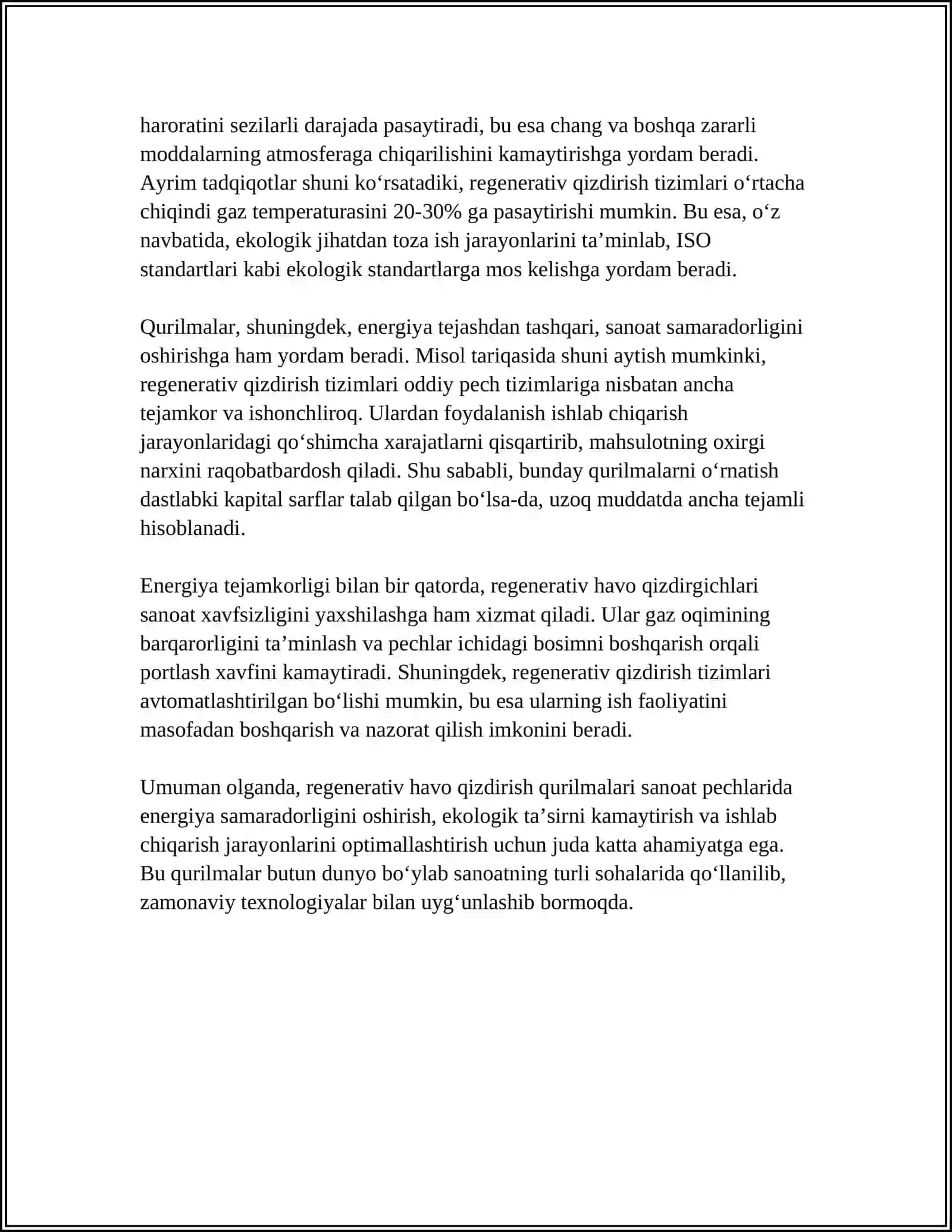Regenerativ havo qizdirish qurilmalari 4