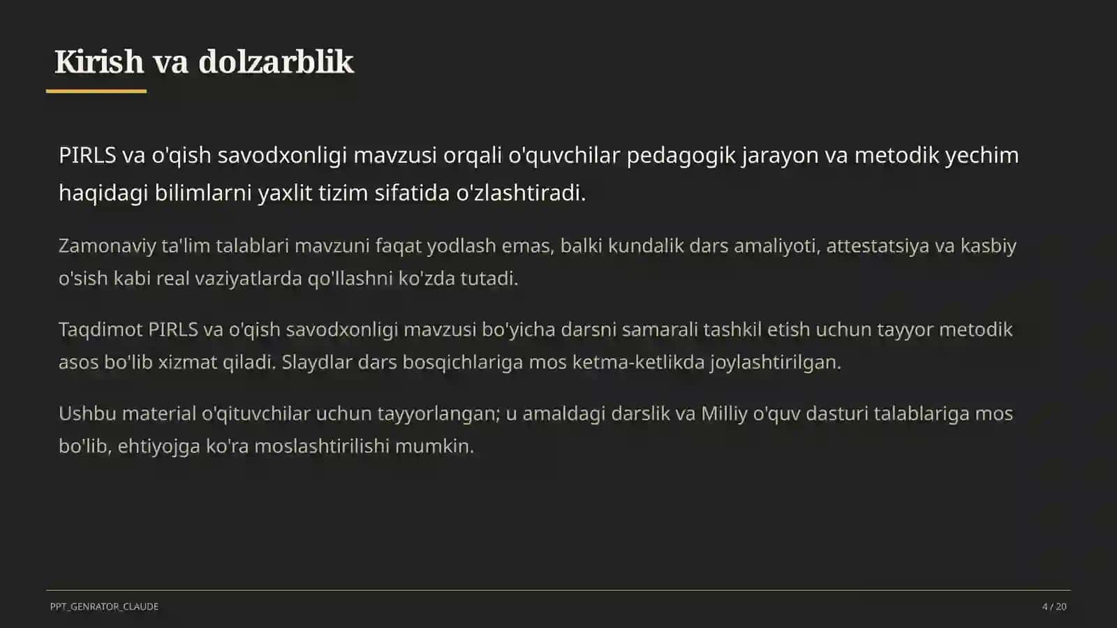 PIRLS va o'qish savodxonligi 4