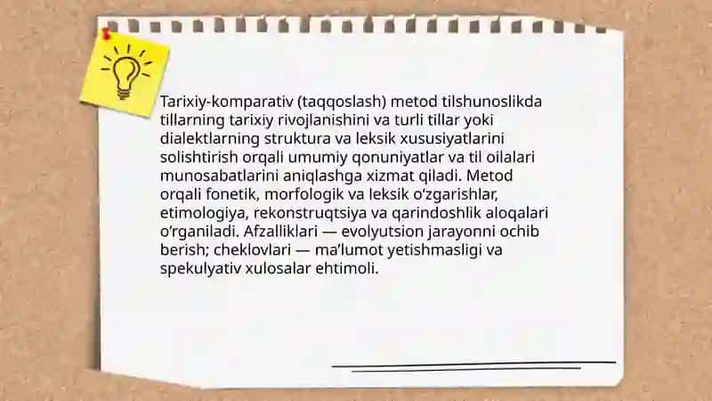 Tilshunoslik metodlari 4
