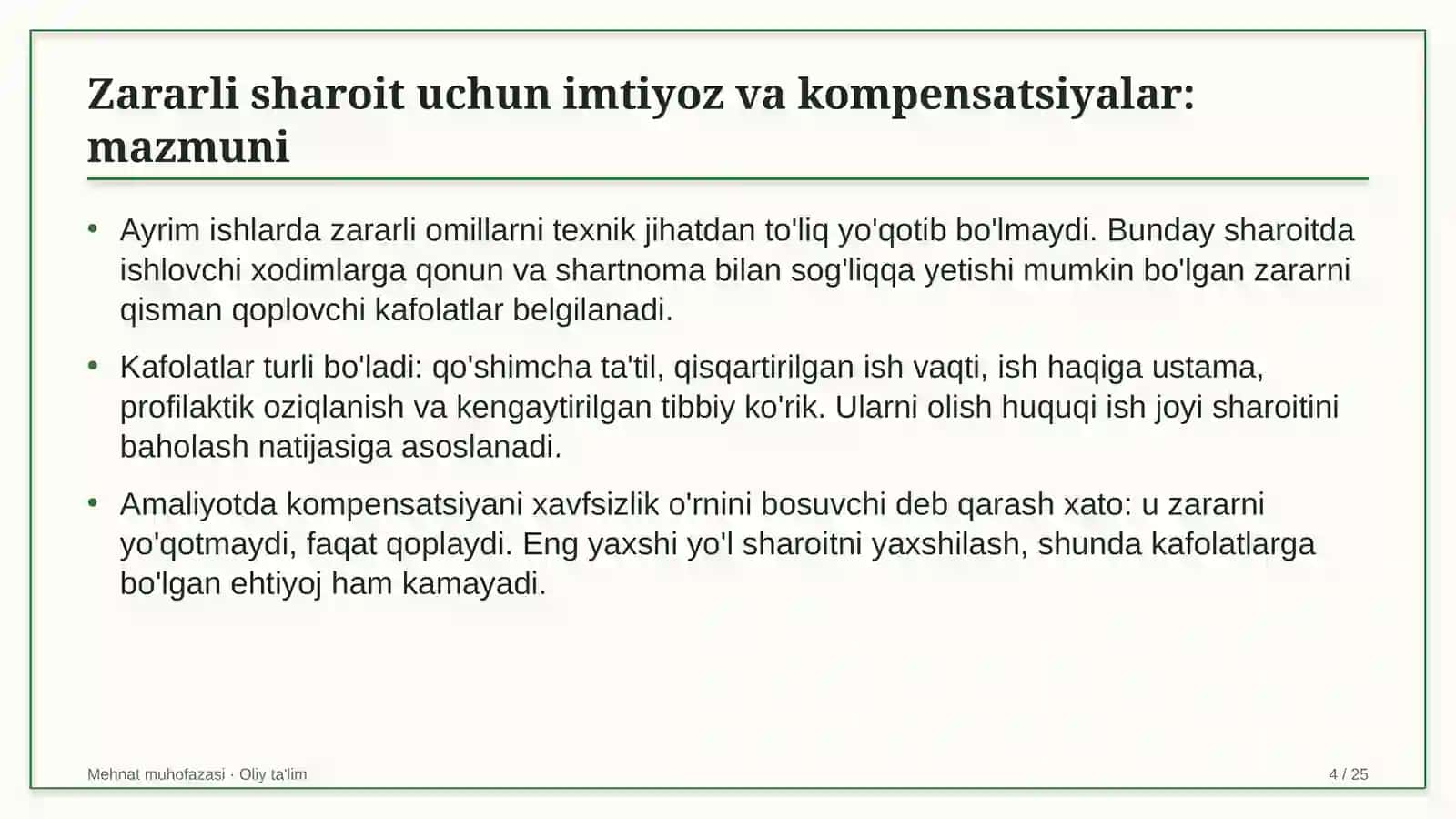 beton zavodlarida zararli mehnat sharoitlari uchun imtiyoz va kompensatsiyalar 5785 4