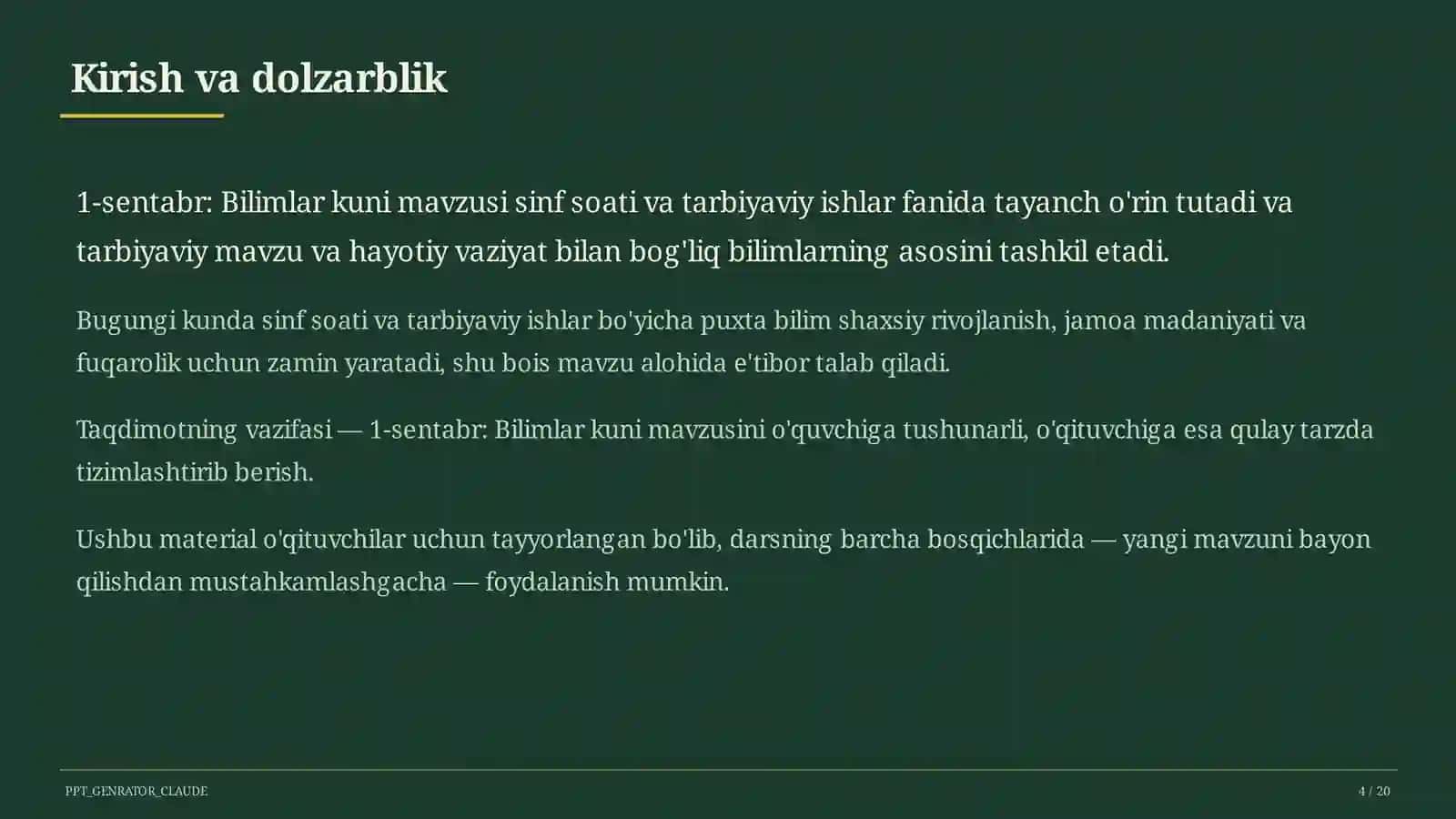 1-sentabr: Bilimlar kuni 4