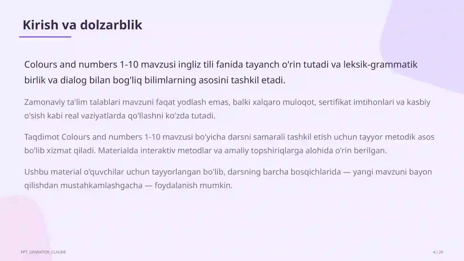 Ingliz tili (1–11) 4