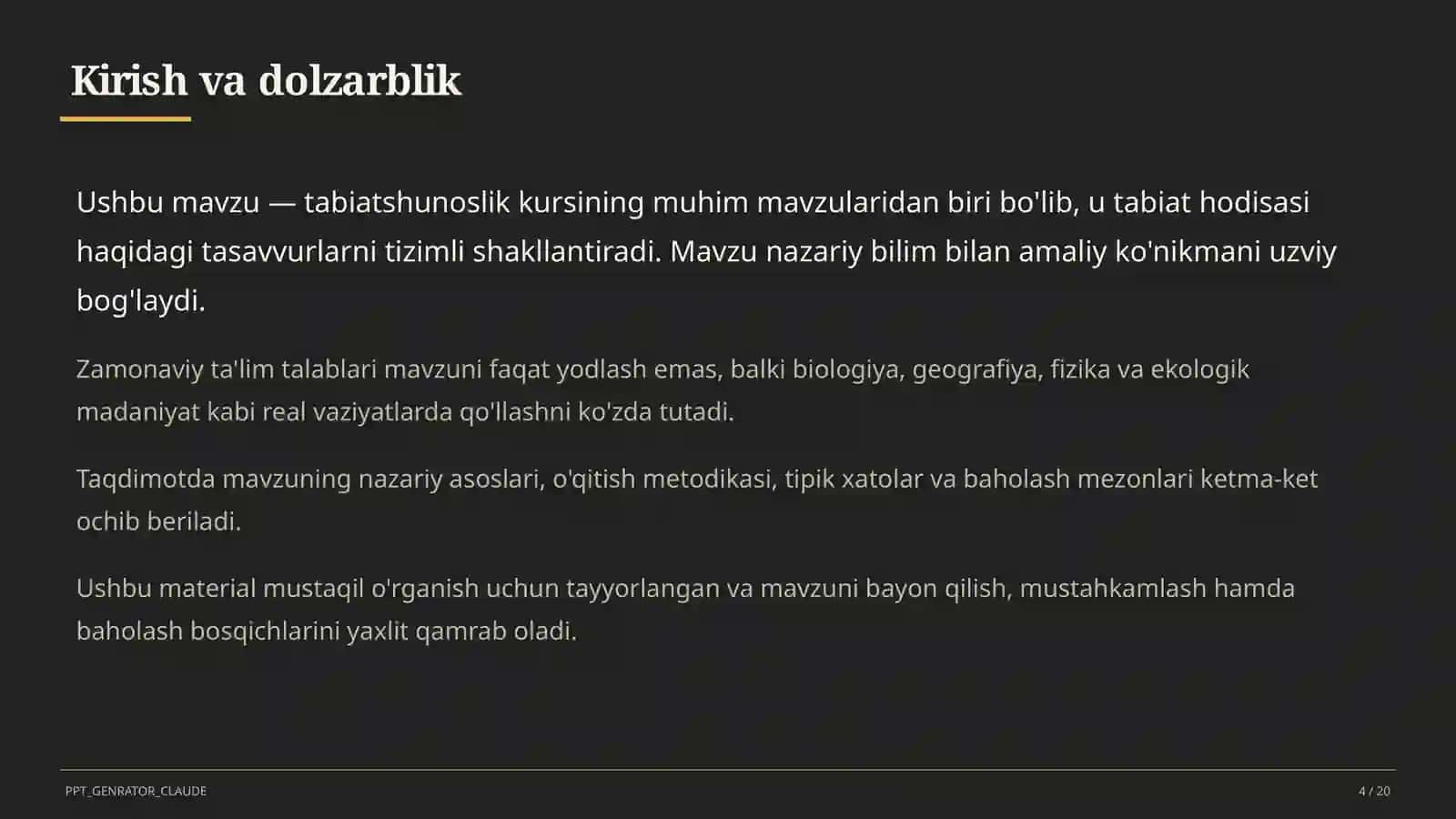 Hayvonlarning turlari: sutemizuvchilar, qushlar, baliqlar (3-sinf) 4