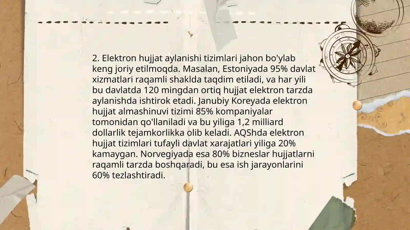 Elektron hujjat joriy etishning Jahon tajribasi 4