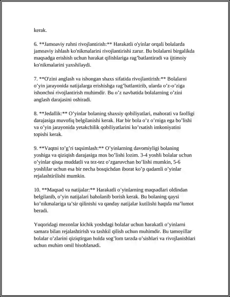 KICHIK YOSHDAGI BOLALARGA BERILADIGAN HARAKATLI OYINLARNI ÕRGATISH 4