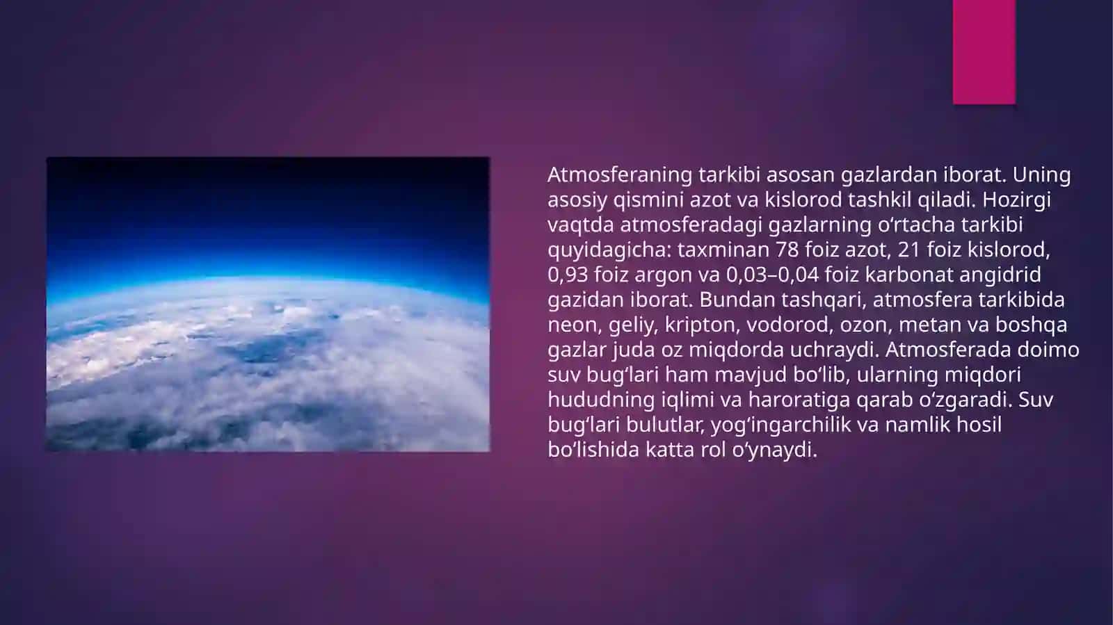 Atmosferadagi issiqlik muvozanati o’zgarishining sayyora iqlimiga ta’siri, parnik effekti 4