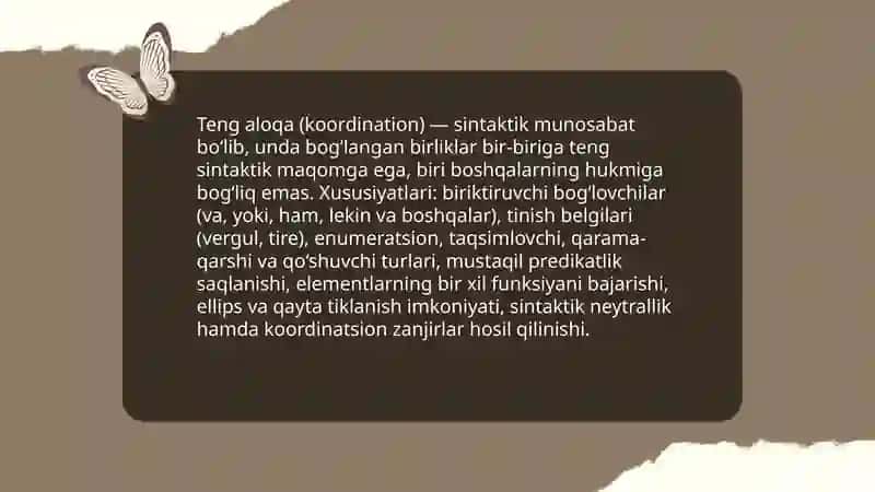 Sintaktik aloha va sintaktik munosabat 4