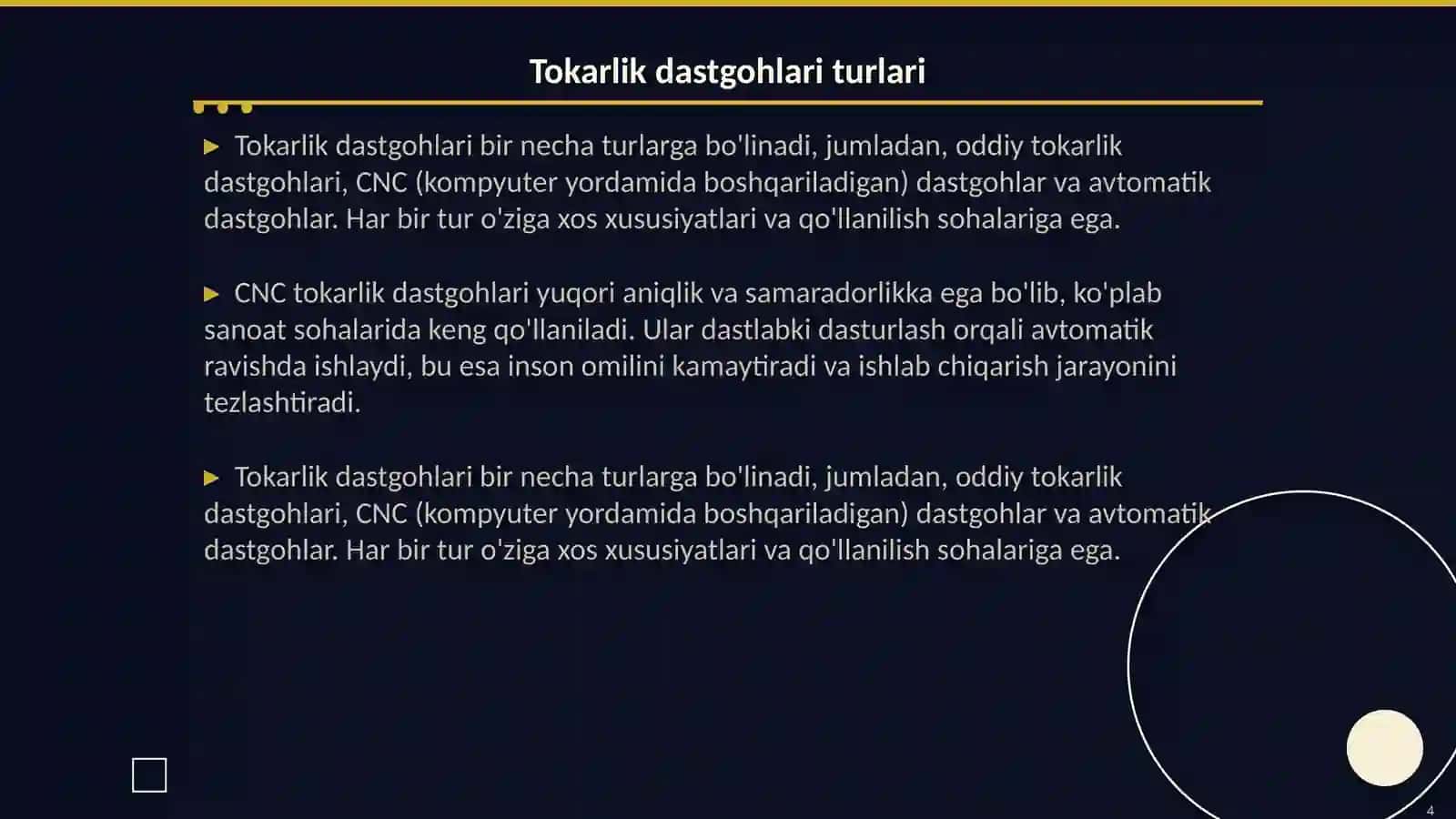 Tokarlik dastgohlari turlari va asosiy vazifalari 4