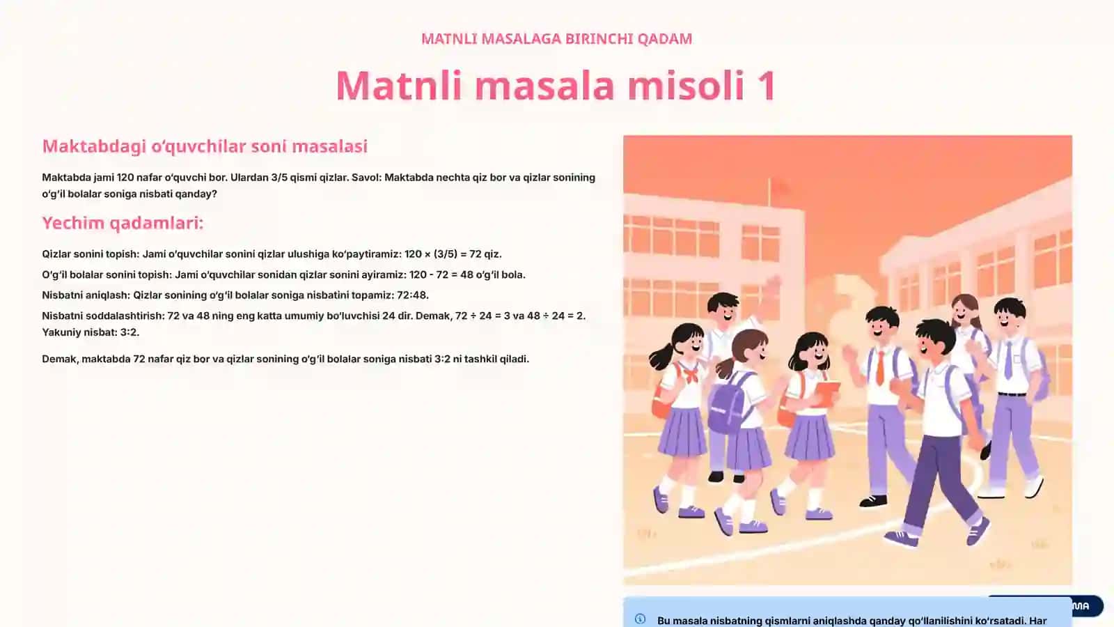Nisbatga Doir Matnli Masalalar 4