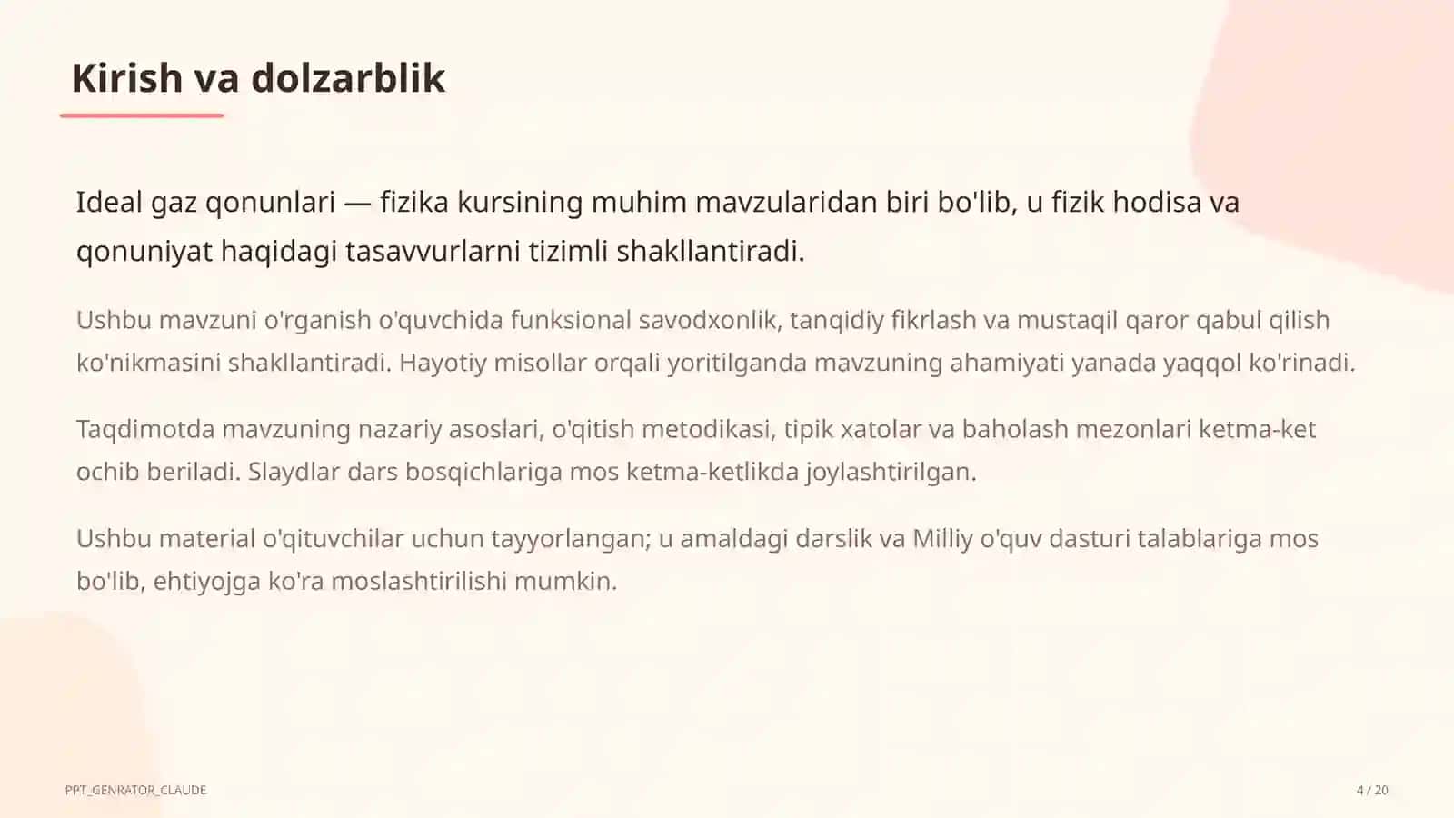 Ideal gaz qonunlari (10-sinf) 4