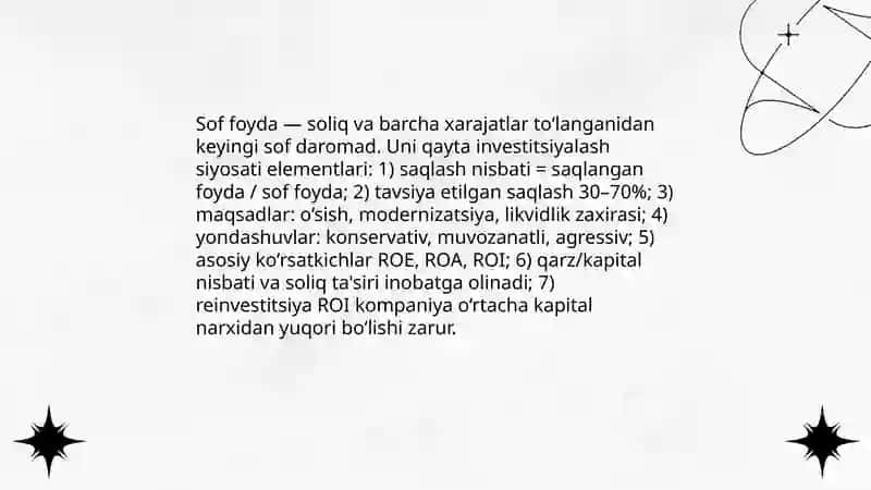 Korxonalarni moliyalashtirishning òz manbalari 4