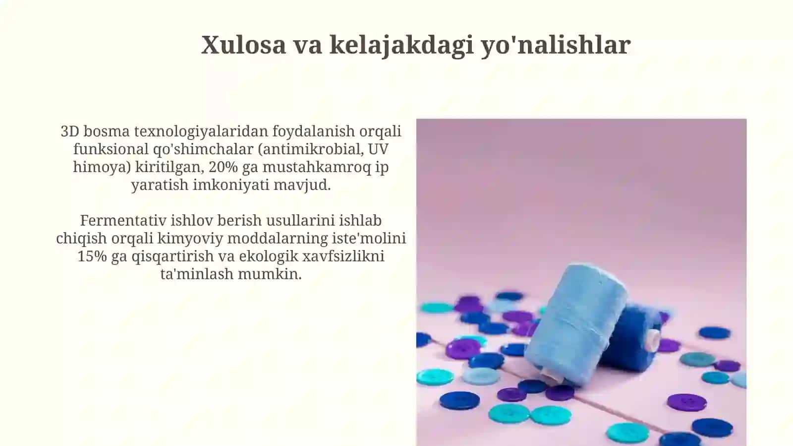 Tikuv iplariga ishlov berishda qo'llaniladigan moddalar 4