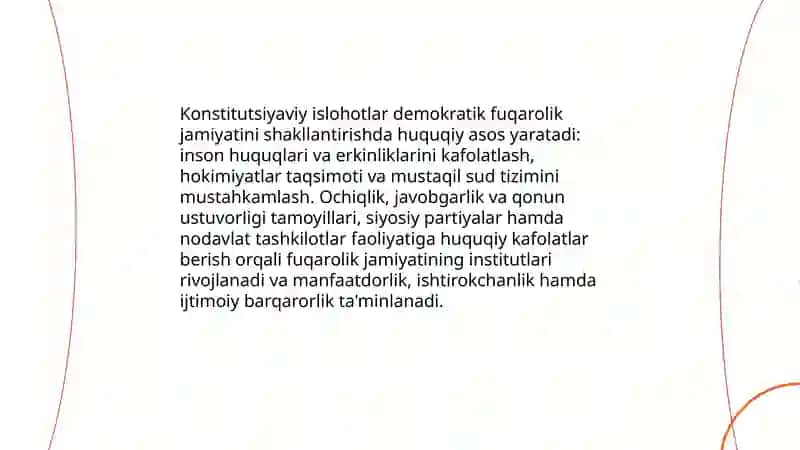 Oʻzbekistonning siyosiy islohotlari tarixi va rivojlanish bosqichlari 4