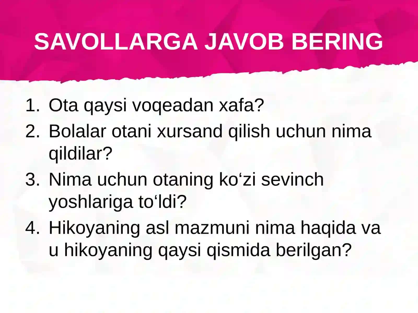 O‘RIK KO‘CHATI 4