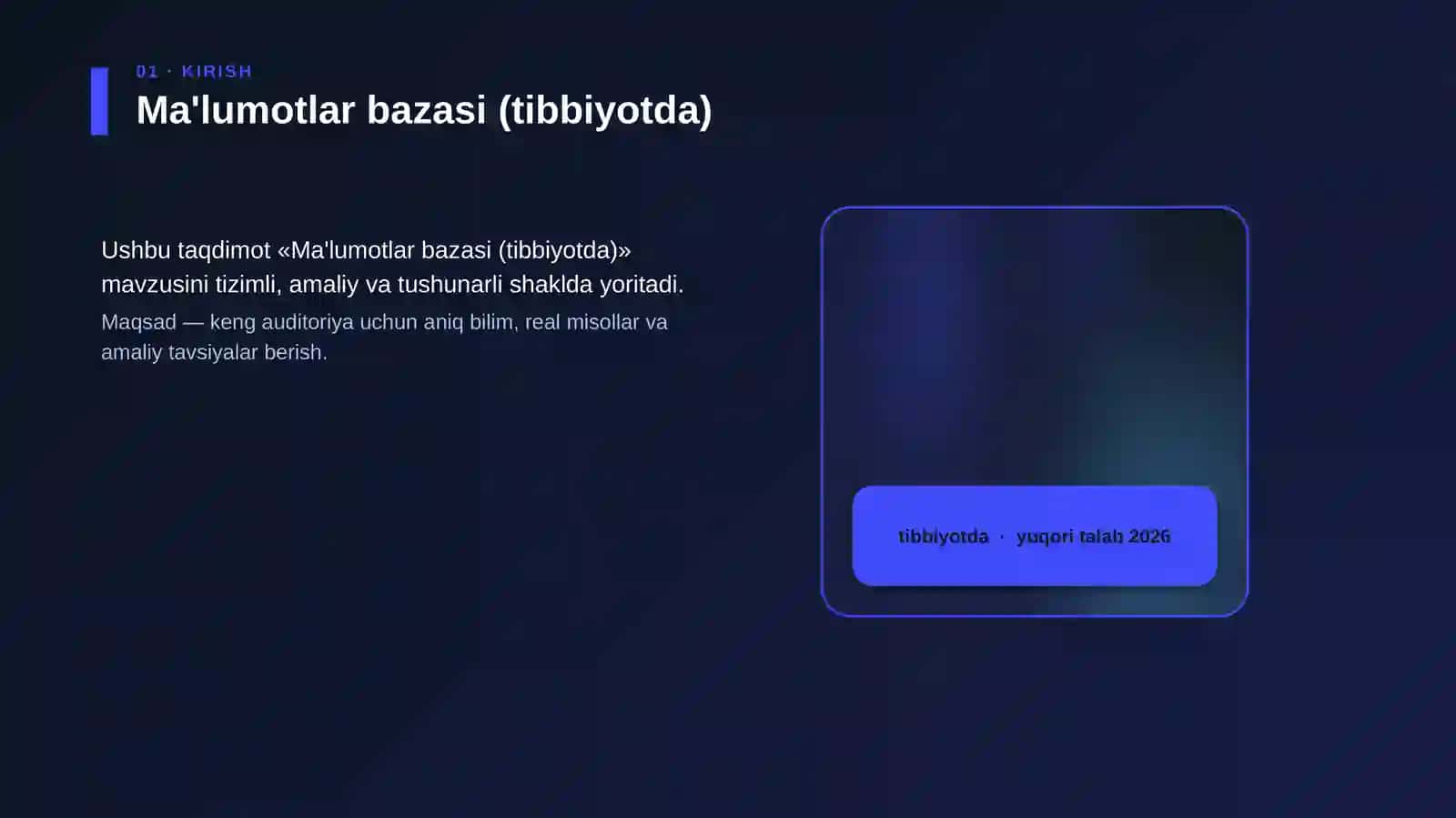 Ma'lumotlar bazasi (tibbiyotda) 4