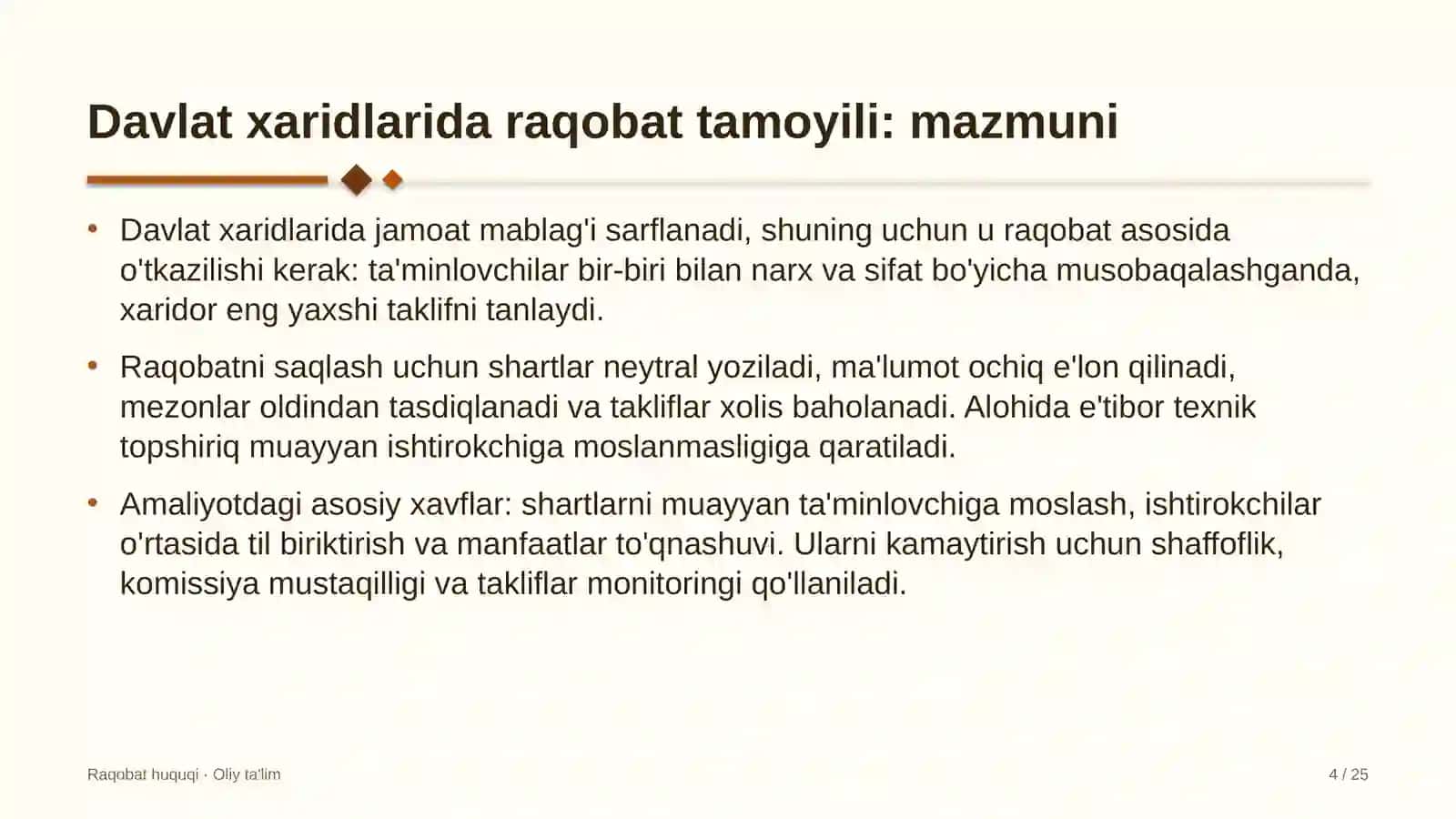 Agroturizmda davlat xaridlarida raqobat tamoyilini ta'minlash 4