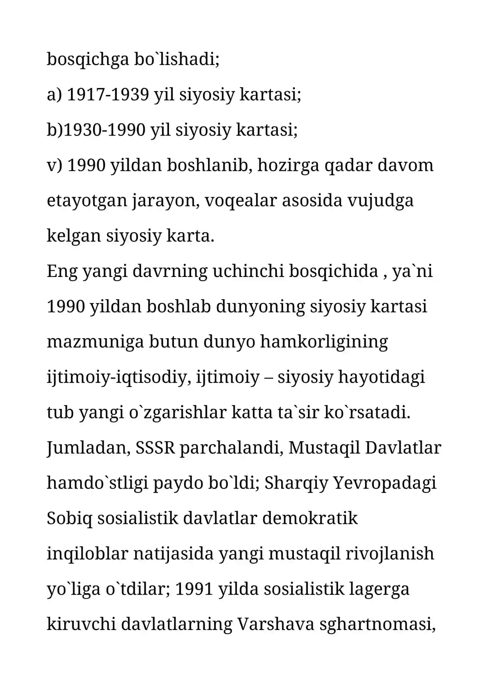 Dunyoning siyosiy kartasida Markaziy Osiyo mamlakatlari 4