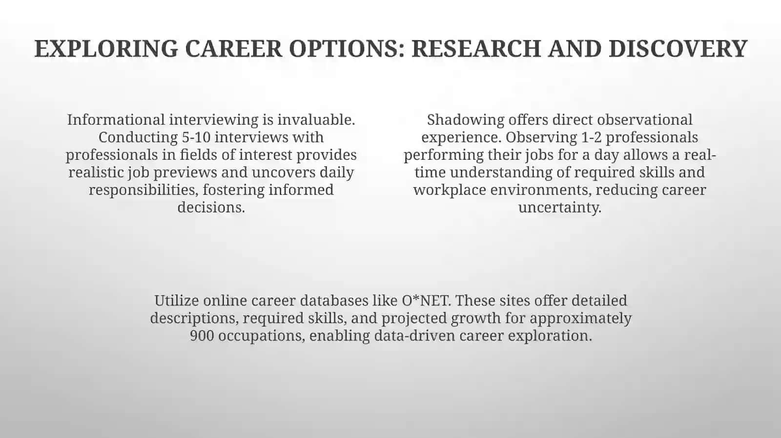 Stages and methods of career planning 4