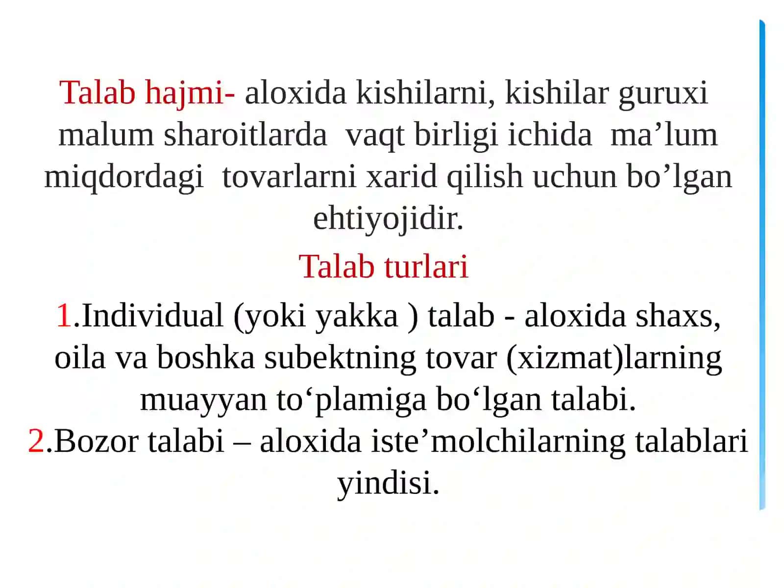 Talab va taklif asoslari 4