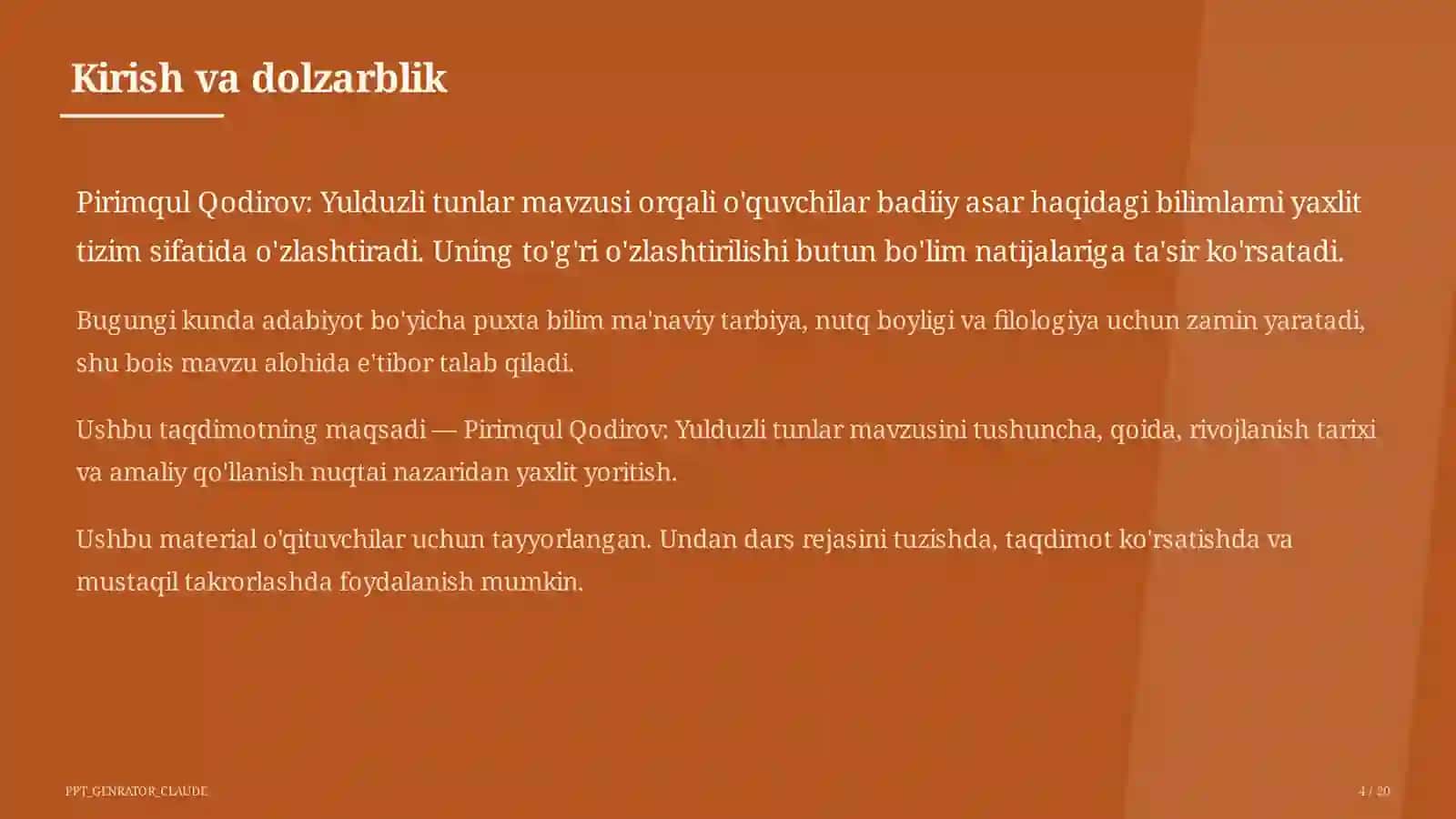 Yulduzli tunlar (11-sinf) 4