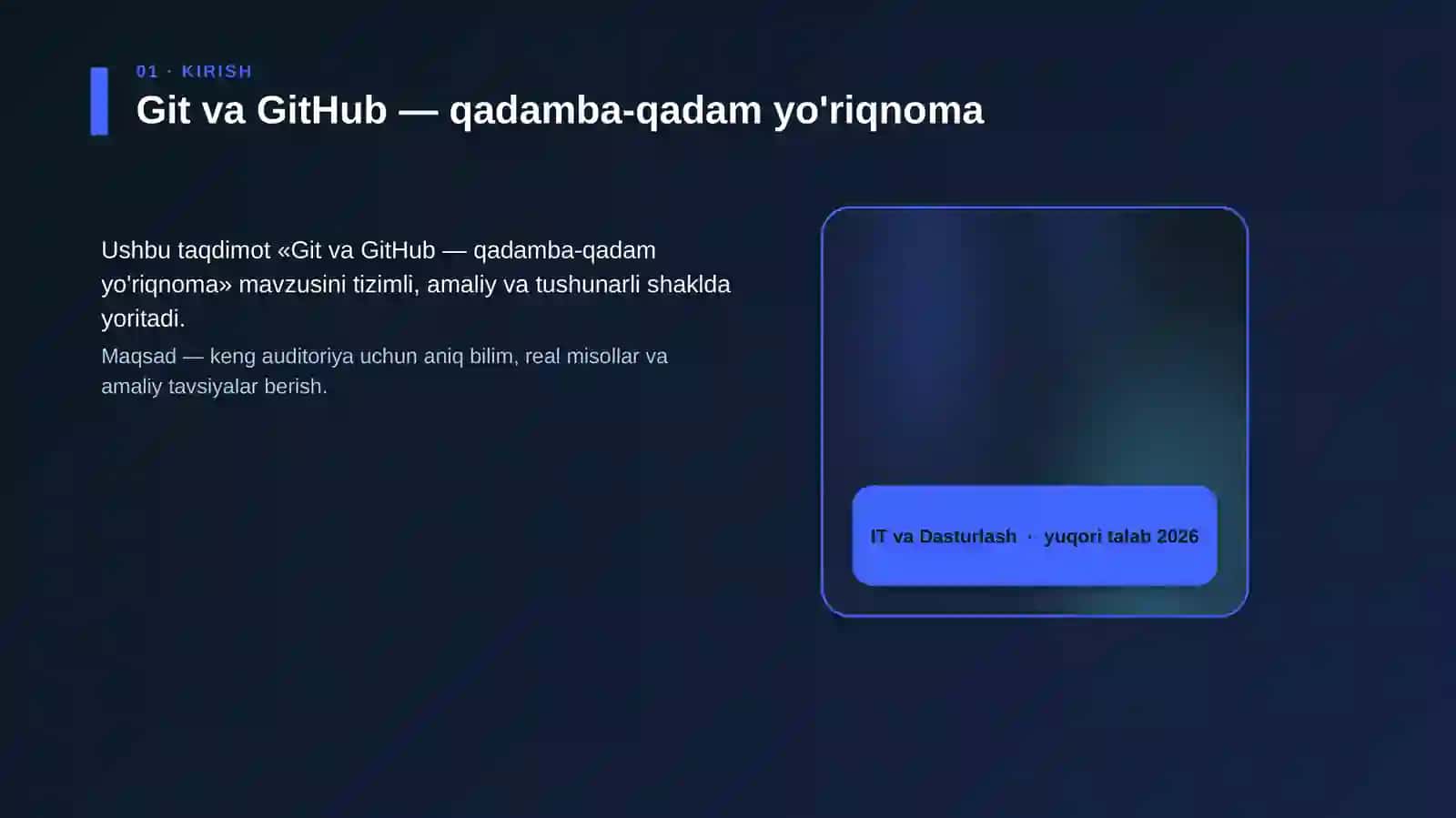 Git va GitHub — qadamba-qadam yo'riqnoma 4