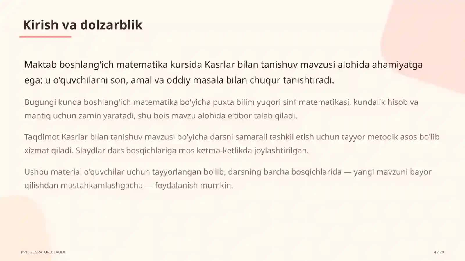 Kasrlar bilan tanishuv (4-sinf) 4