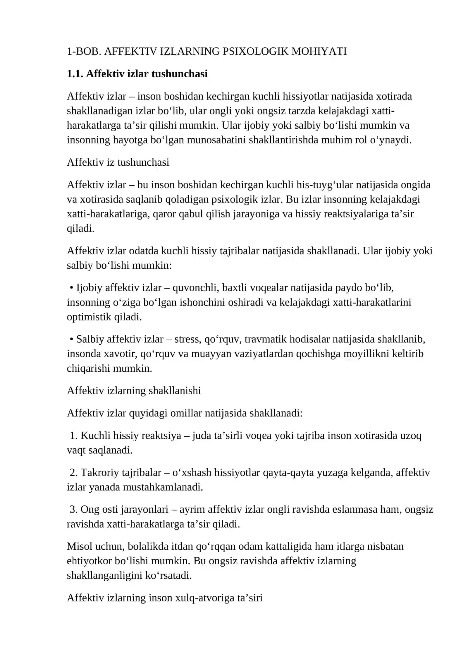 Affektiv izlarni tashxislash. Assotsiativ tajriba 4