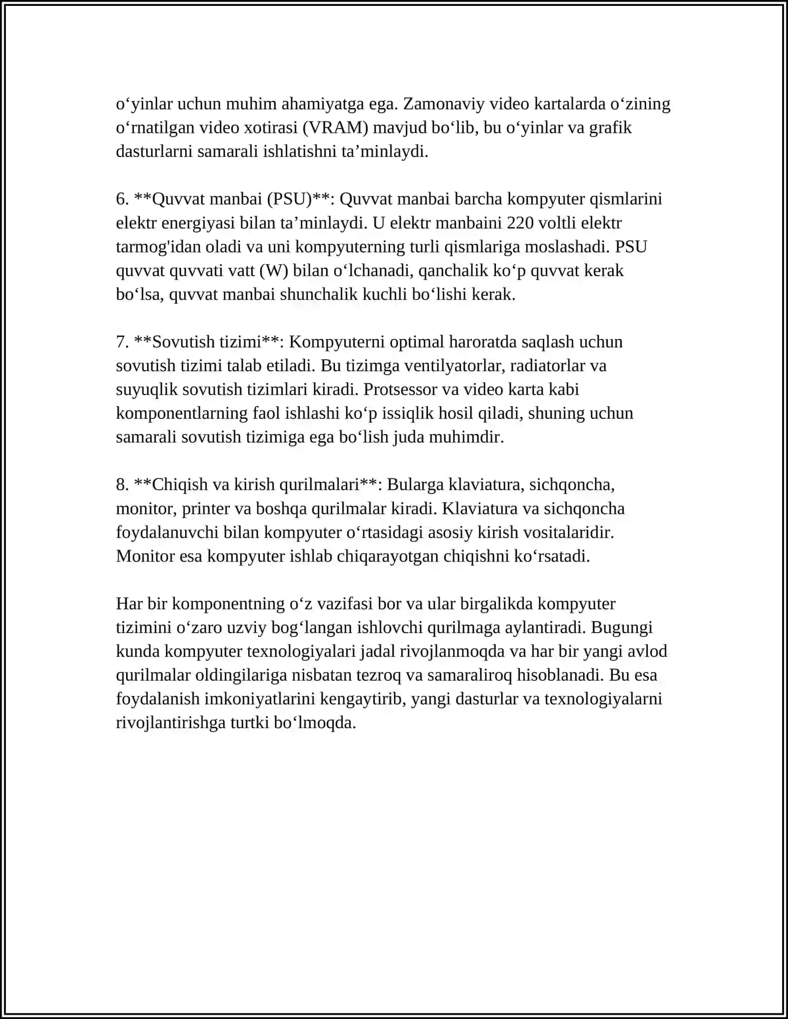 KOMPYUTER TEXNOLOGIYALARIDAN FOYDALANISH PRINTSIPLARI 4