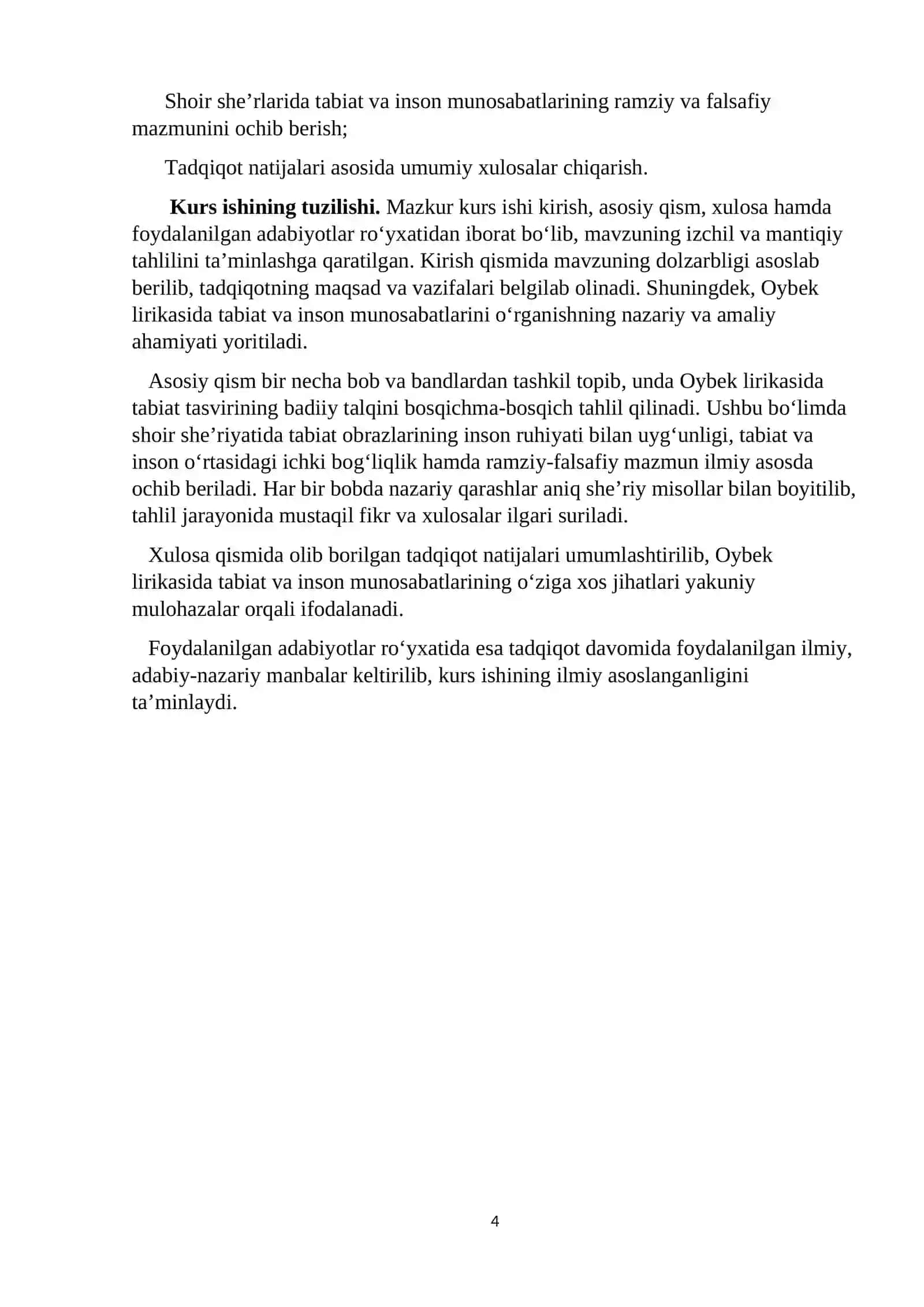 Oybek lirikasida tabiat va inson munosabatlari tasviri 4