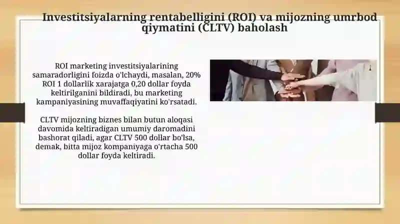 Xo‘jalik yurituvchisi byektlar marketing strategiyasining moliyaviy jihatlari 4