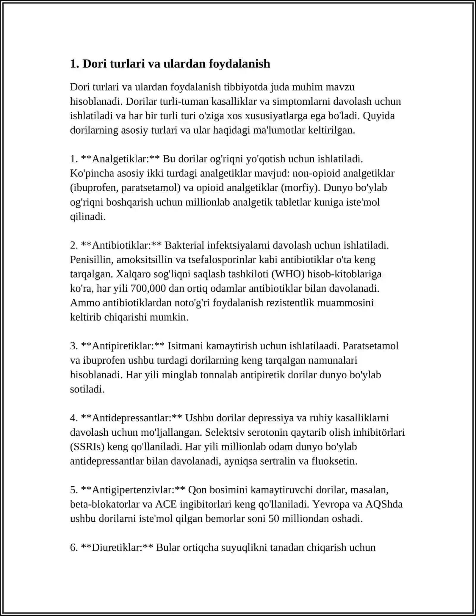 PERIFERIK ASAB SISTEMASIGA TASIR ETUVCHI MODDALAR MUSTAQIL ISH (FARMAKALOGIYA) 4