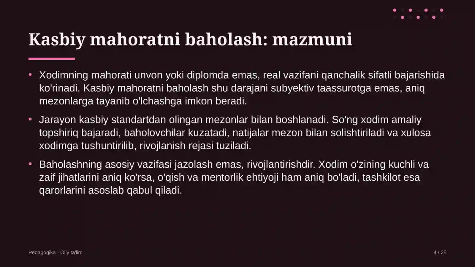 Bojxona organlarida kasbiy mahoratni baholash 4