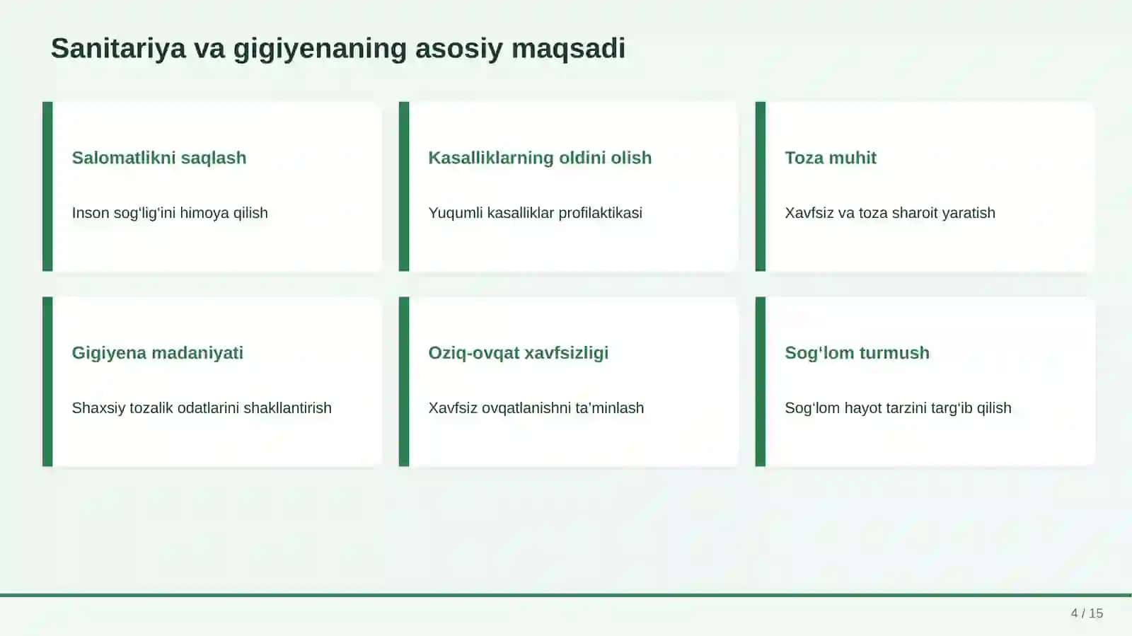 SANITARIYA VA GIGIYENA QOIDALARI 4