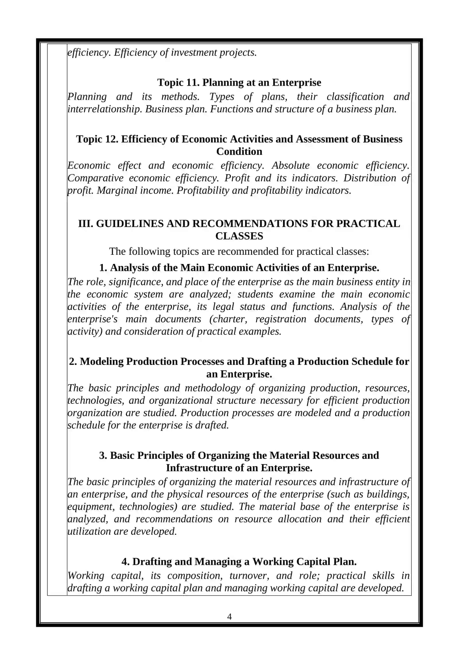 Enterprise Economics 4