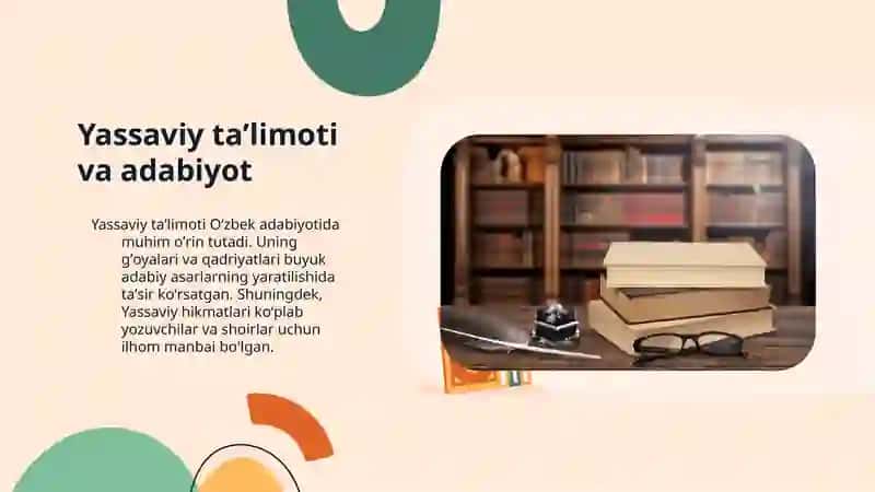Yassaviy taʼlimoti - Oʻzbek adabiyoti bogʻliqligi 4