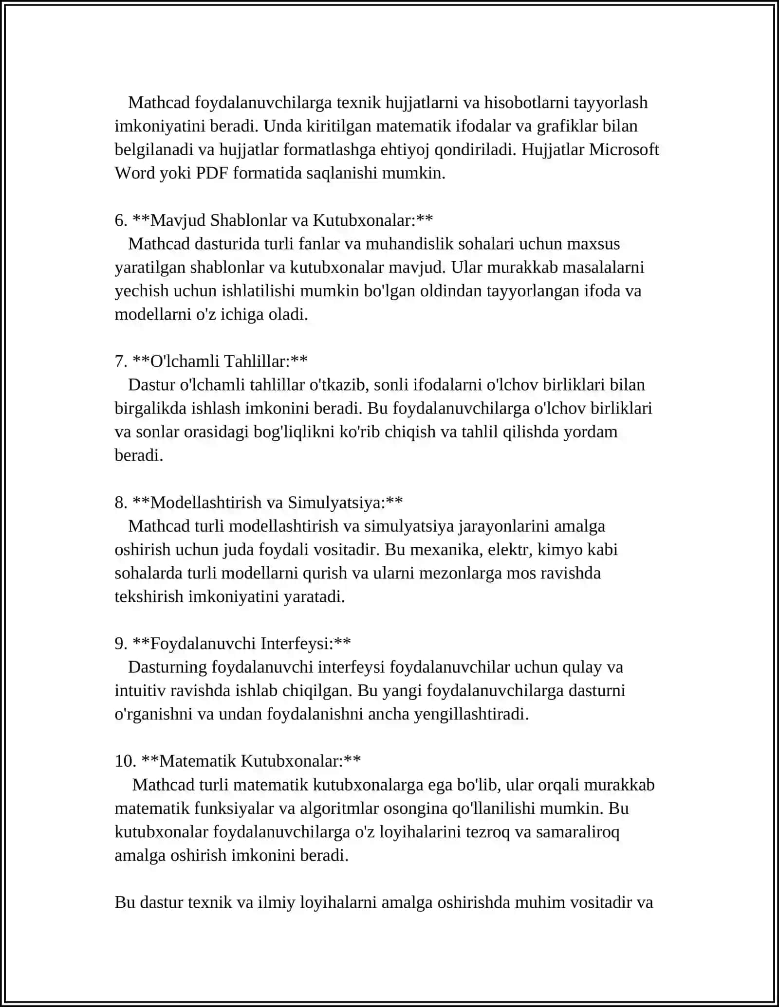 MATHCAD 4