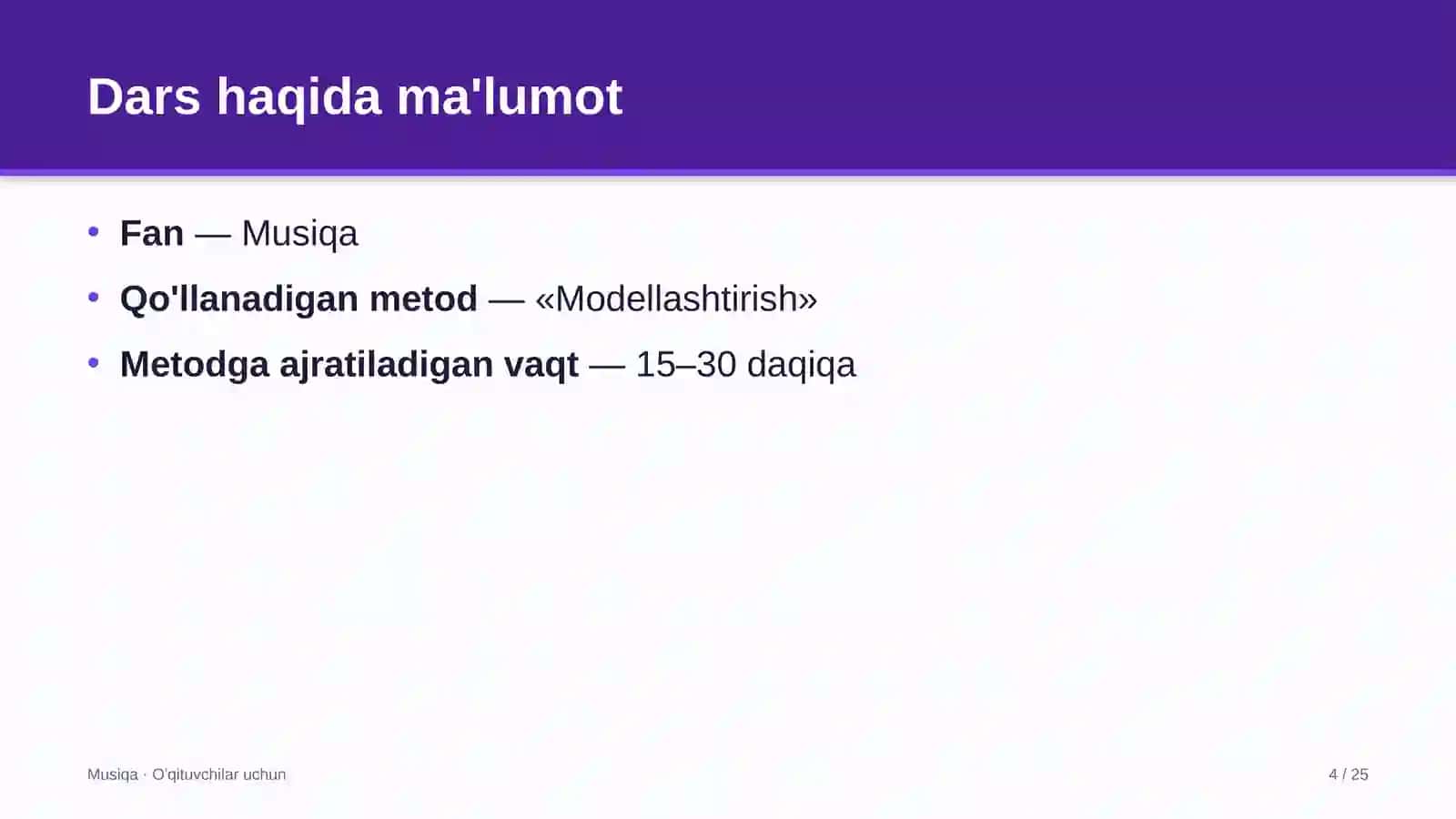 musiqa darslarida modellashtirish metodidan foydalanish 3205 4
