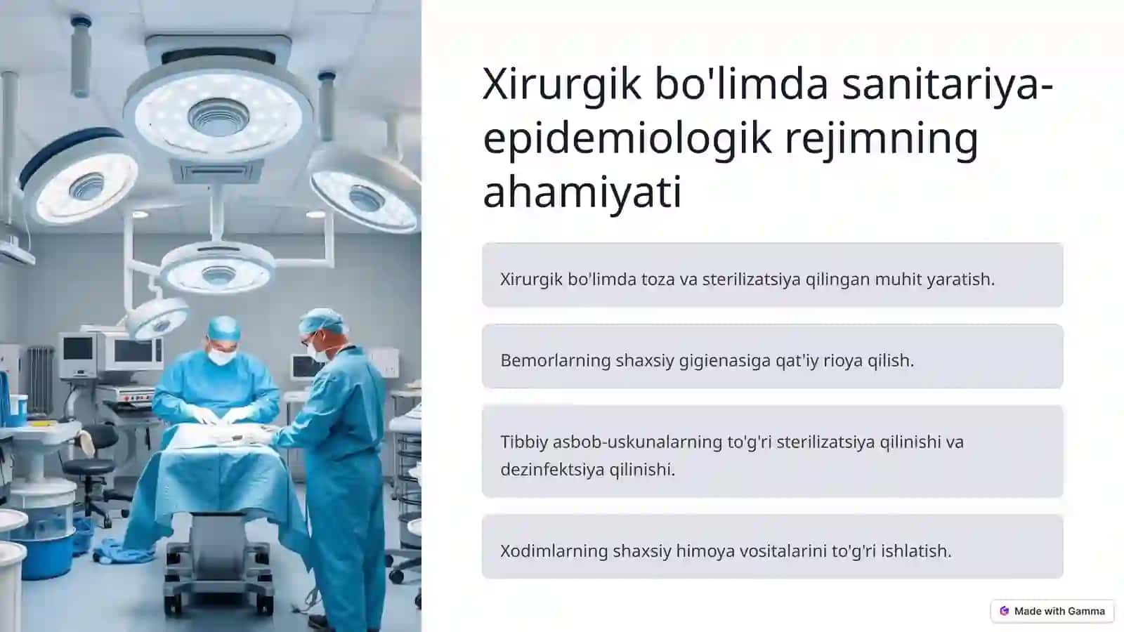 Xirurgiyada gospital infeksiyalarining profilaktikasi va davo muolajalari 4