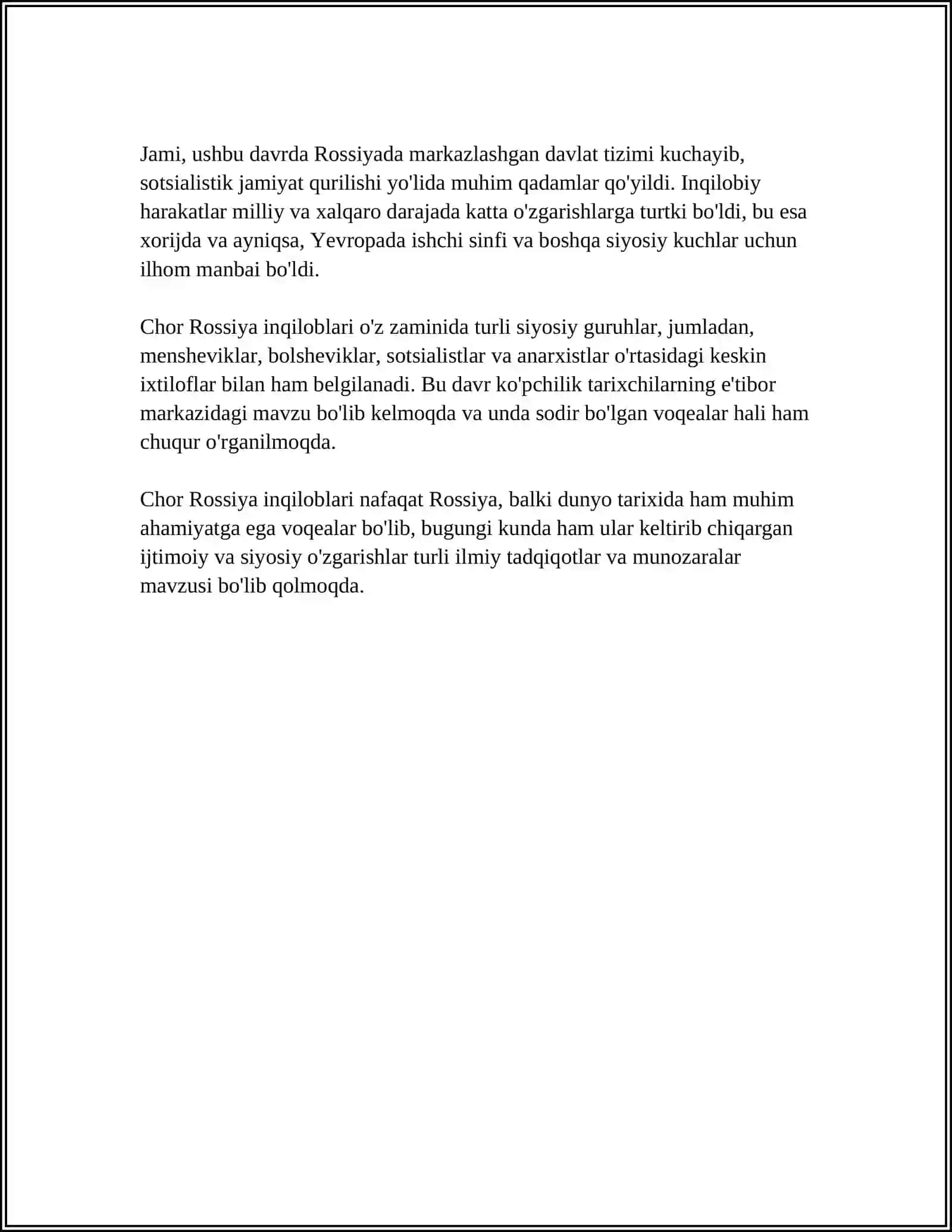 CHOR ROSSIYA INQILOBI 4