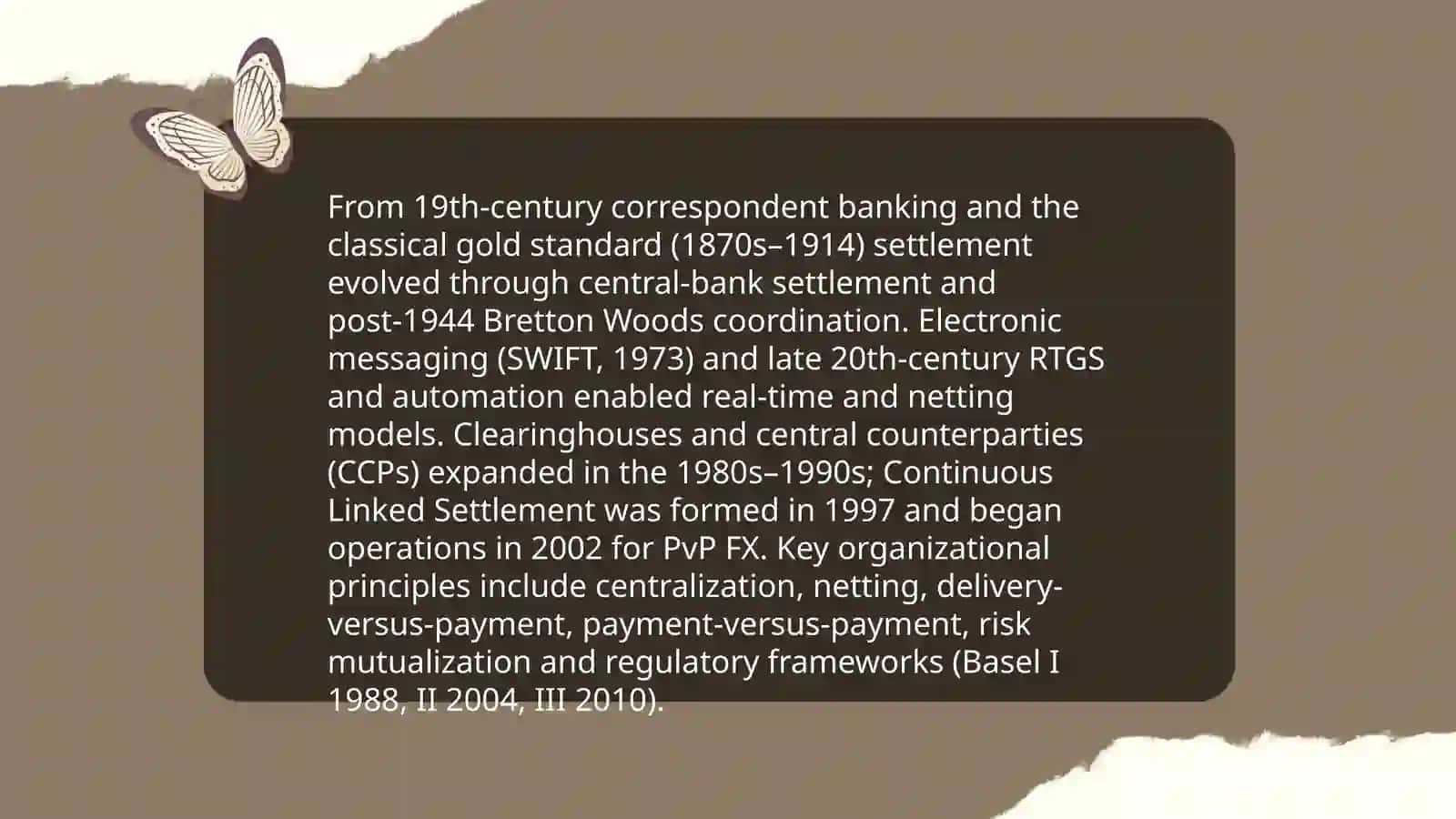International Settlements and their Organizational Principles 4